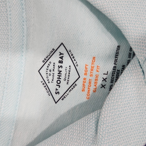 **NWT** St. John's Bay Turquoise Polo Men's XXL - Picture 3 of 4